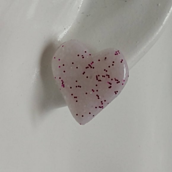 Handmade white polymer clay earrings. Boucles d'oreilles fait à la main - Picture 6 of 7